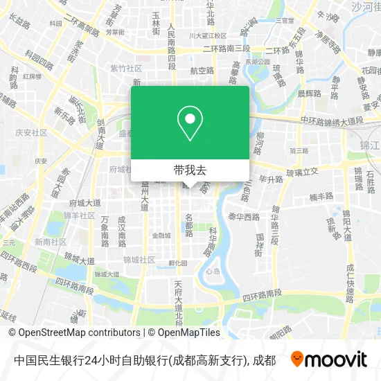 中国民生银行24小时自助银行(成都高新支行)地图