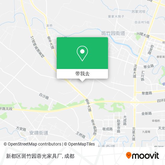 新都区斑竹园蓉光家具厂地图