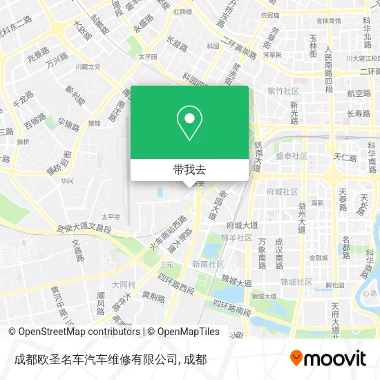 成都欧圣名车汽车维修有限公司地图