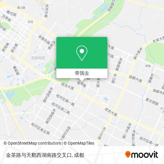 金茶路与天鹅西湖南路交叉口地图