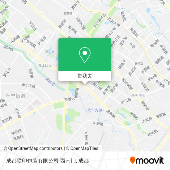 成都联印包装有限公司-西南门地图
