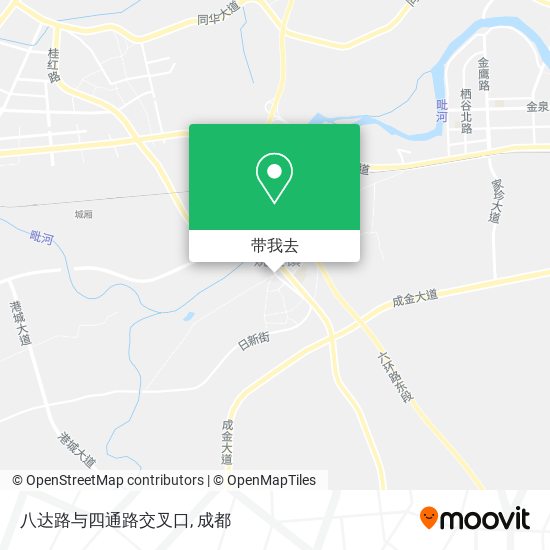 八达路与四通路交叉口地图
