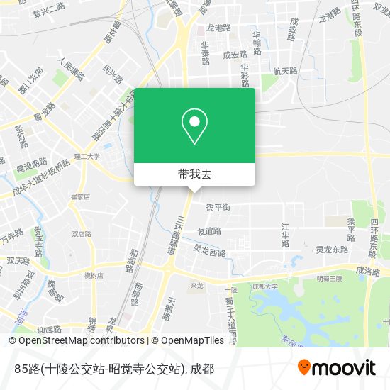 85路(十陵公交站-昭觉寺公交站)地图