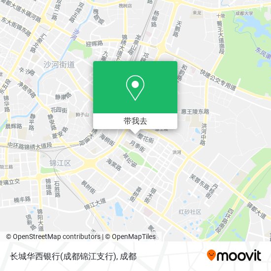 长城华西银行(成都锦江支行)地图