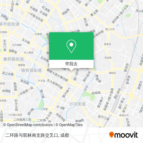 二环路与双林南支路交叉口地图
