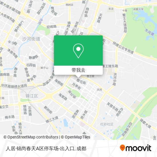 人居·锦尚春天A区停车场-出入口地图