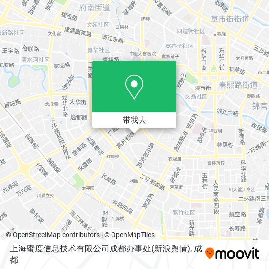 上海蜜度信息技术有限公司成都办事处(新浪舆情)地图