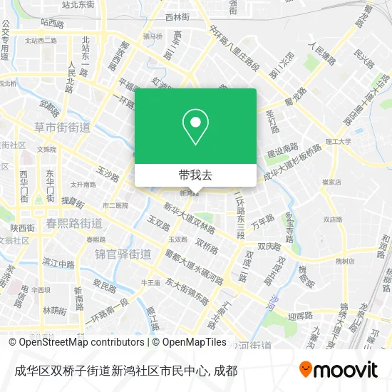 成华区双桥子街道新鸿社区市民中心地图