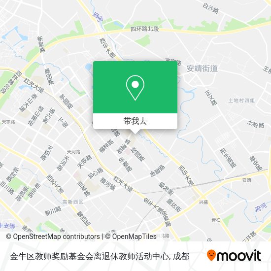 金牛区教师奖励基金会离退休教师活动中心地图