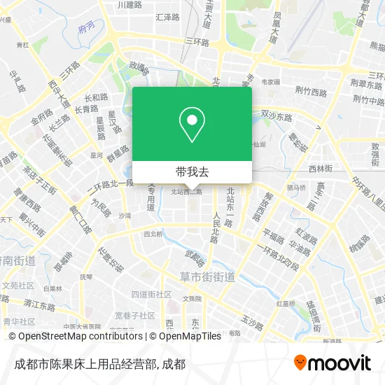 成都市陈果床上用品经营部地图