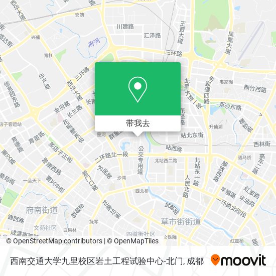 西南交通大学九里校区岩土工程试验中心-北门地图