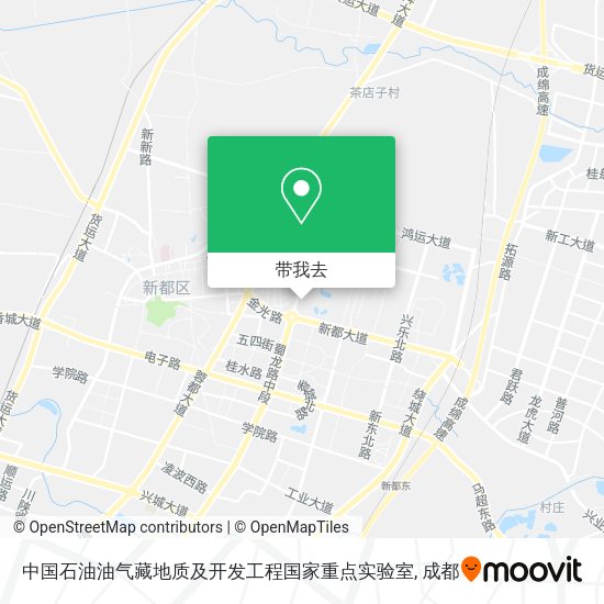 中国石油油气藏地质及开发工程国家重点实验室地图