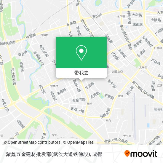 聚鑫五金建材批发部(武侯大道铁佛段)地图