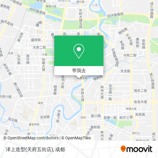 泽上造型(天府五街店)地图