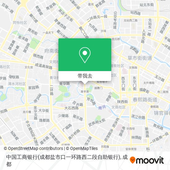 中国工商银行(成都盐市口一环路西二段自助银行)地图