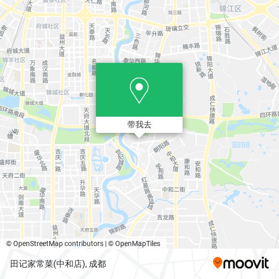 田记家常菜(中和店)地图