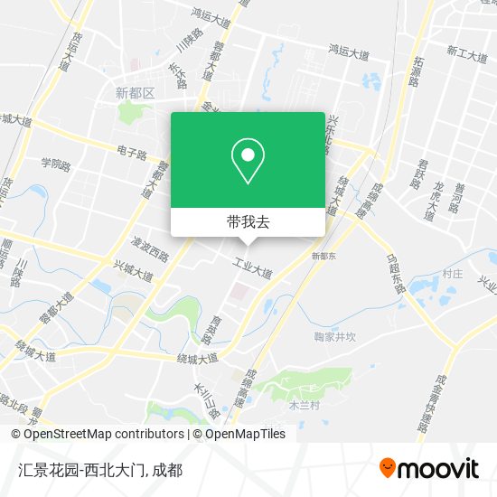 汇景花园-西北大门地图