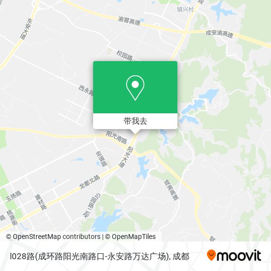 l028路(成环路阳光南路口-永安路万达广场)地图
