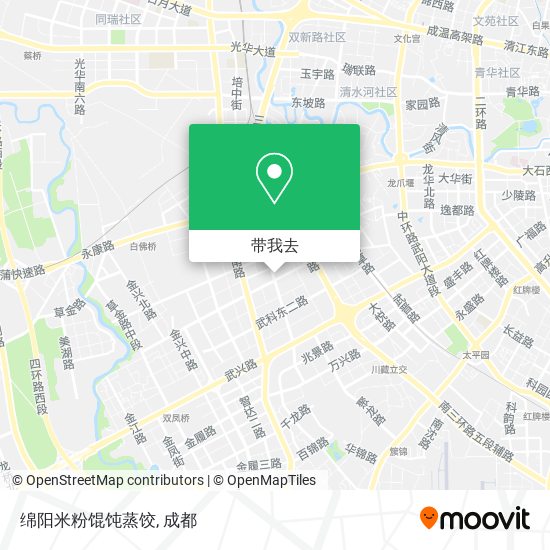 绵阳米粉馄饨蒸饺地图