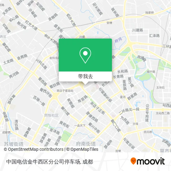 中国电信金牛西区分公司停车场地图