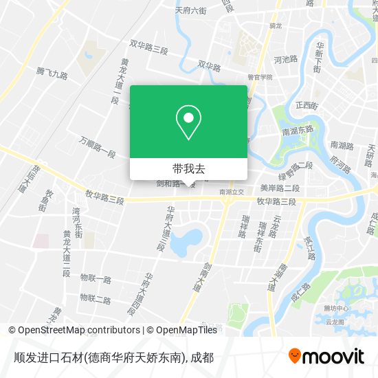 顺发进口石材(德商华府天娇东南)地图