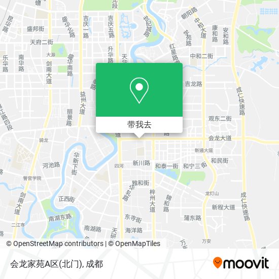 会龙家苑A区(北门)地图