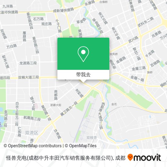 怪兽充电(成都中升丰田汽车销售服务有限公司)地图
