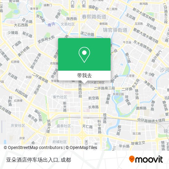 亚朵酒店停车场出入口地图