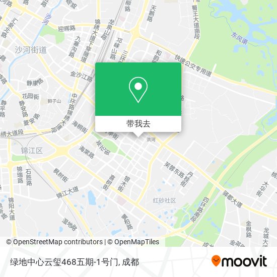 绿地中心云玺468五期-1号门地图