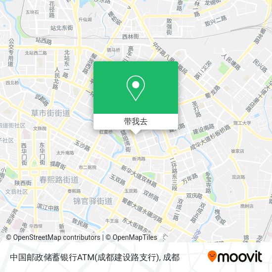 中国邮政储蓄银行ATM(成都建设路支行)地图