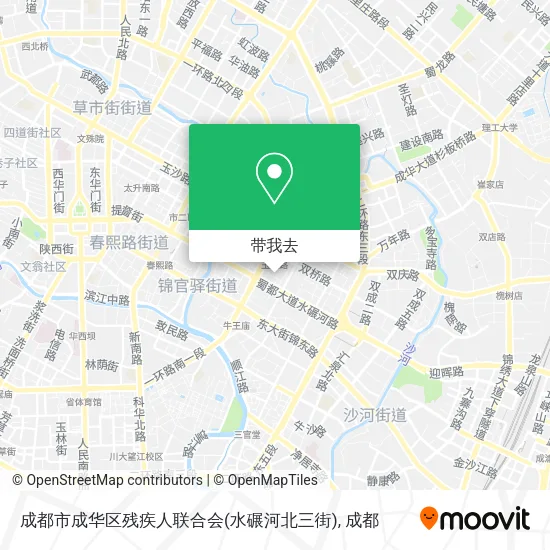 成都市成华区残疾人联合会(水碾河北三街)地图