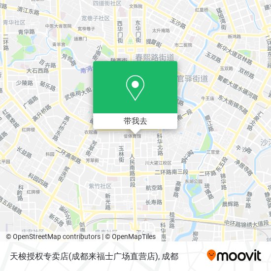 天梭授权专卖店(成都来福士广场直营店)地图