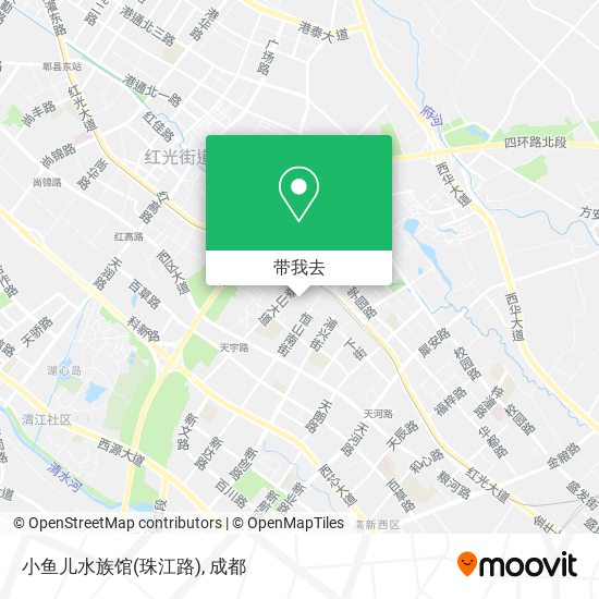 小鱼儿水族馆(珠江路)地图