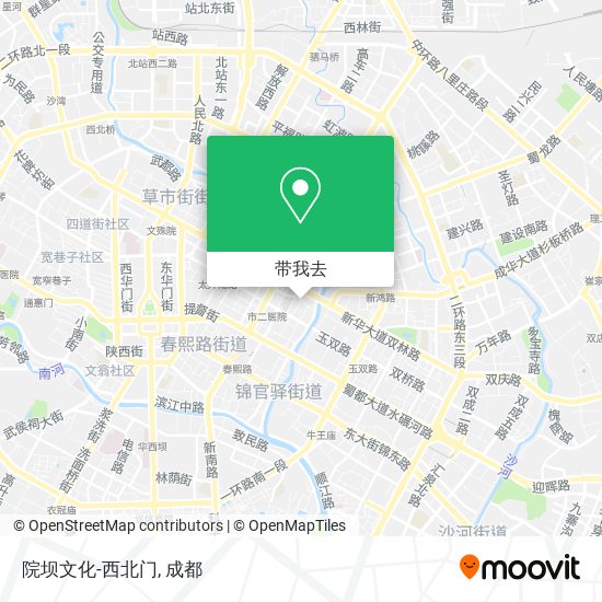 院坝文化-西北门地图