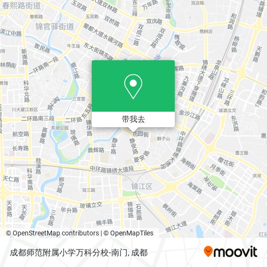 成都师范附属小学万科分校-南门地图