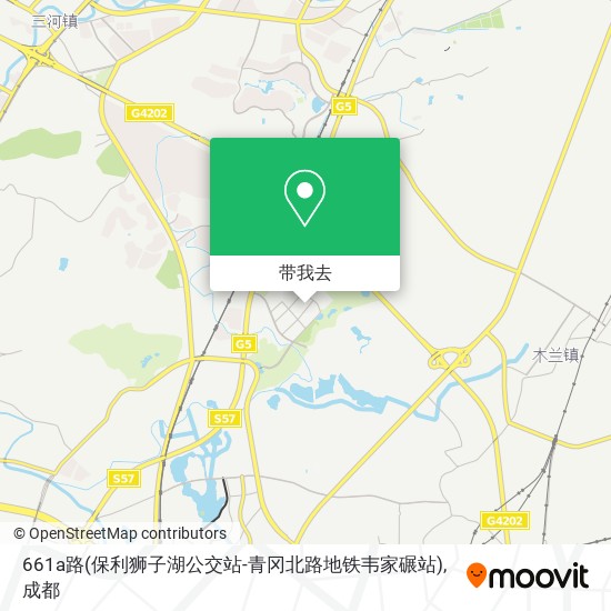 661a路(保利狮子湖公交站-青冈北路地铁韦家碾站)地图