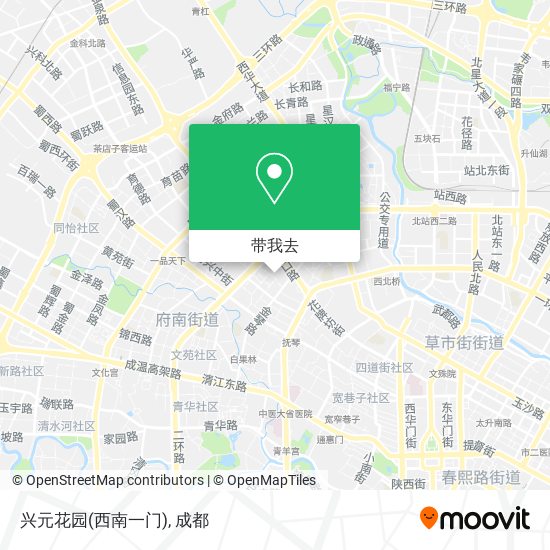 兴元花园(西南一门)地图