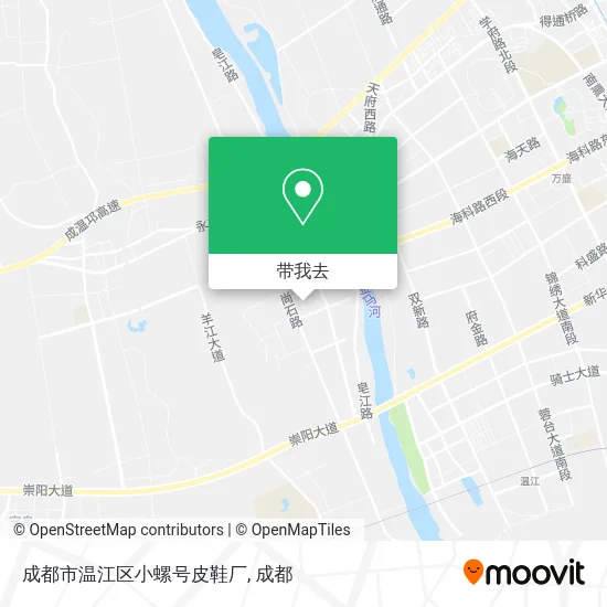 成都市温江区小螺号皮鞋厂地图