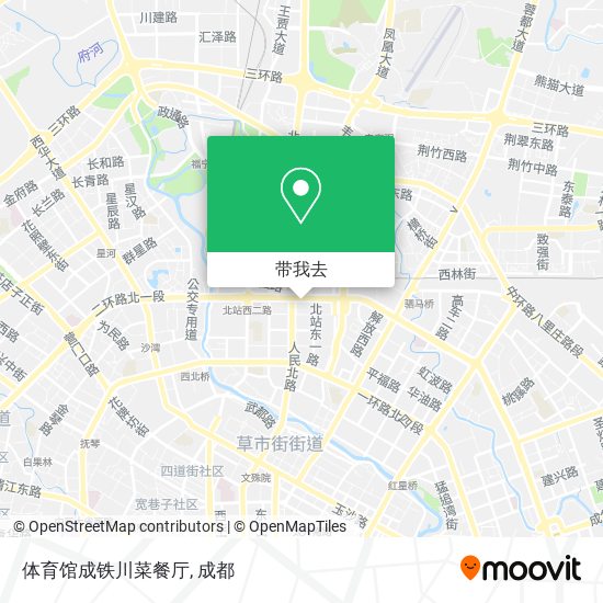 体育馆成铁川菜餐厅地图