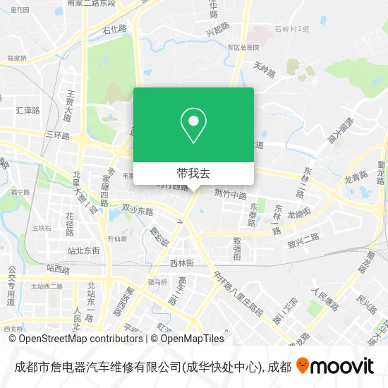 成都市詹电器汽车维修有限公司(成华快处中心)地图