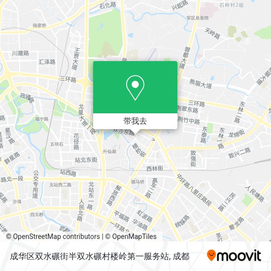 成华区双水碾街半双水碾村楼岭第一服务站地图