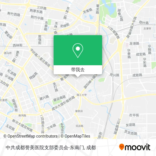 中共成都誉美医院支部委员会-东南门地图