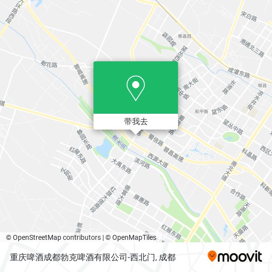 重庆啤酒成都勃克啤酒有限公司-西北门地图