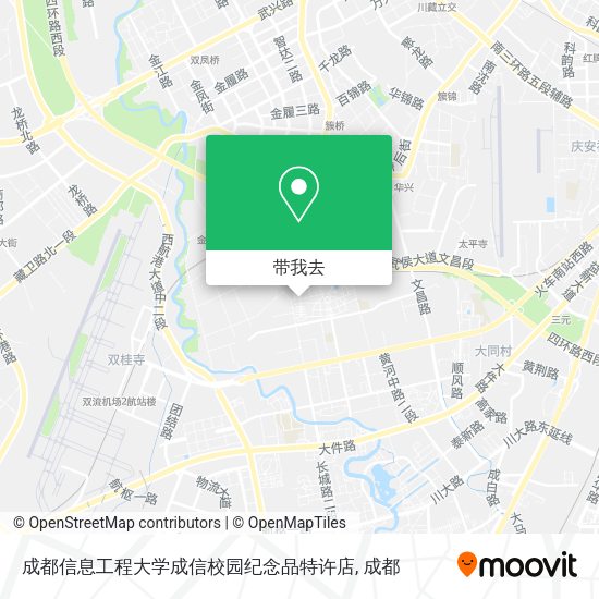 成都信息工程大学成信校园纪念品特许店地图