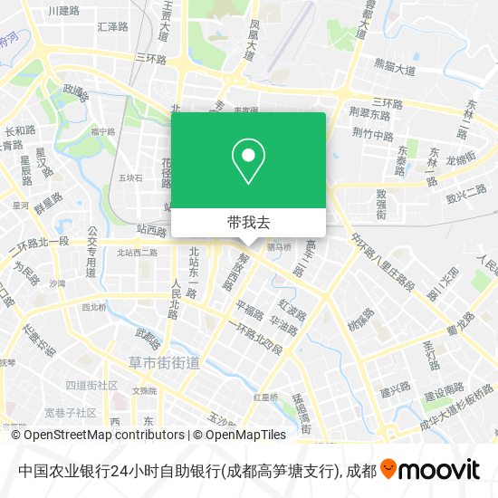 中国农业银行24小时自助银行(成都高笋塘支行)地图