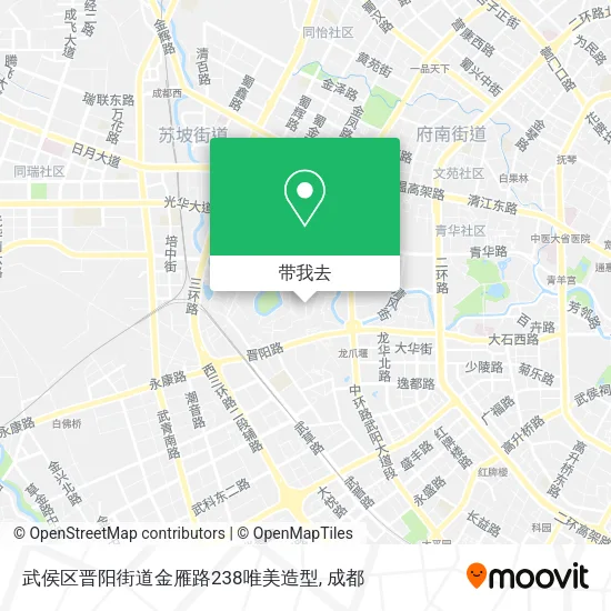 武侯区晋阳街道金雁路238唯美造型地图
