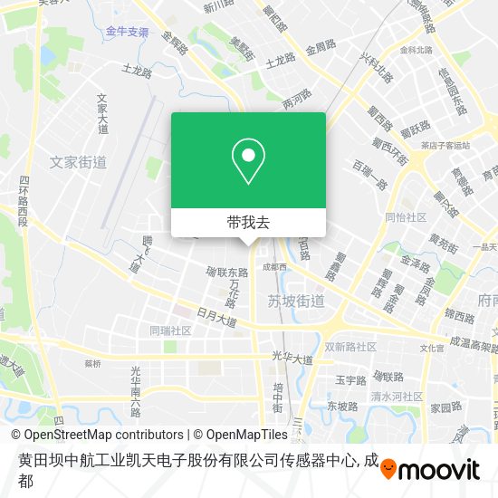 黄田坝中航工业凯天电子股份有限公司传感器中心地图
