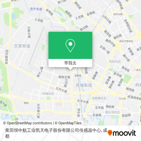 黄田坝中航工业凯天电子股份有限公司传感器中心地图