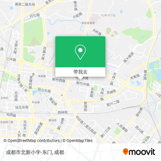 成都市北新小学-东门地图