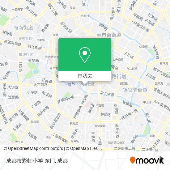 成都市彩虹小学-东门地图